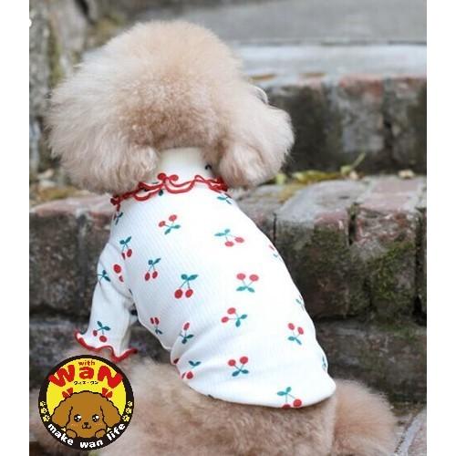 犬 服 くすみカラー さくらんぼ ハイネック Tシャツ トップス ドッグウェア 犬服 犬の服 トイプードル 小型犬 人気 おしゃれ 伸縮 女の子 春 夏 秋 冬 Jay1008 With Wan ヤフーショッピング店 通販 Yahoo ショッピング