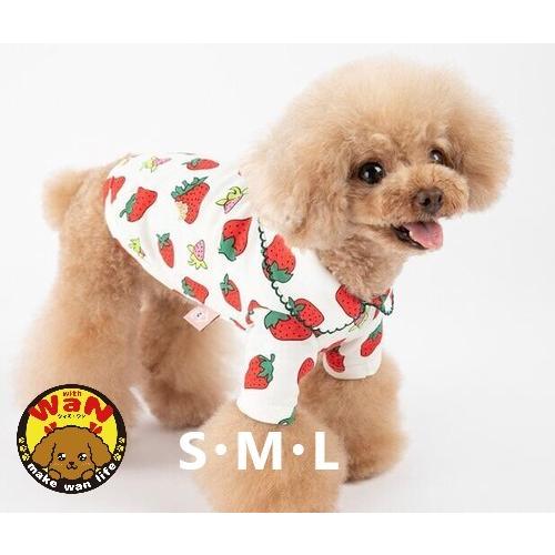 犬 服 レトロ いちご 襟付き Tシャツ ドッグウェア 犬 犬服 犬の服 トイプードル チワワ マルチーズ 小型犬 人気 おしゃれ かわいい女の子 春 夏 秋 冬 Jojo964 With Wan ヤフーショッピング店 通販 Yahoo ショッピング