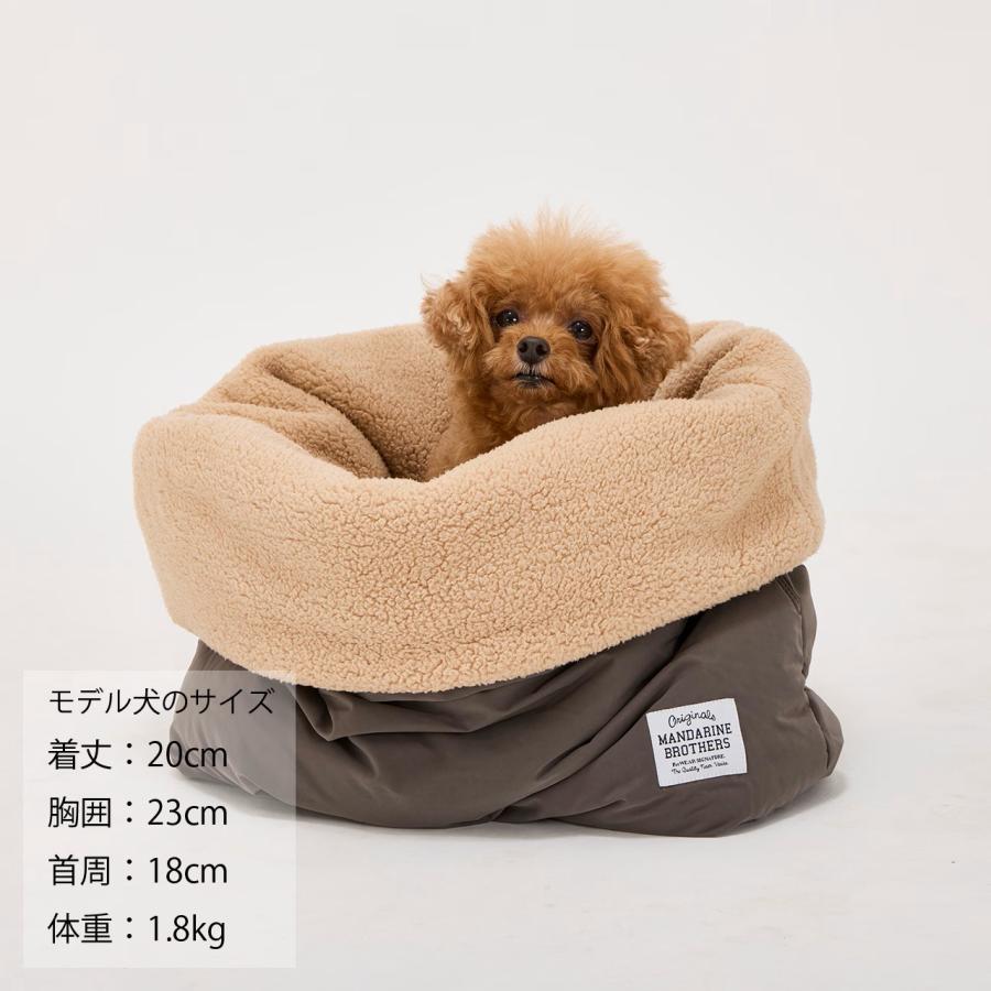 2026秋冬新作 マンダリンブラザーズ スリーピングバッグ 犬 スリング キャリーバッグ ベッド 寝袋 小型犬 パピー 防寒 ボア 爆買 | MANDARINE BROTHERS | 14