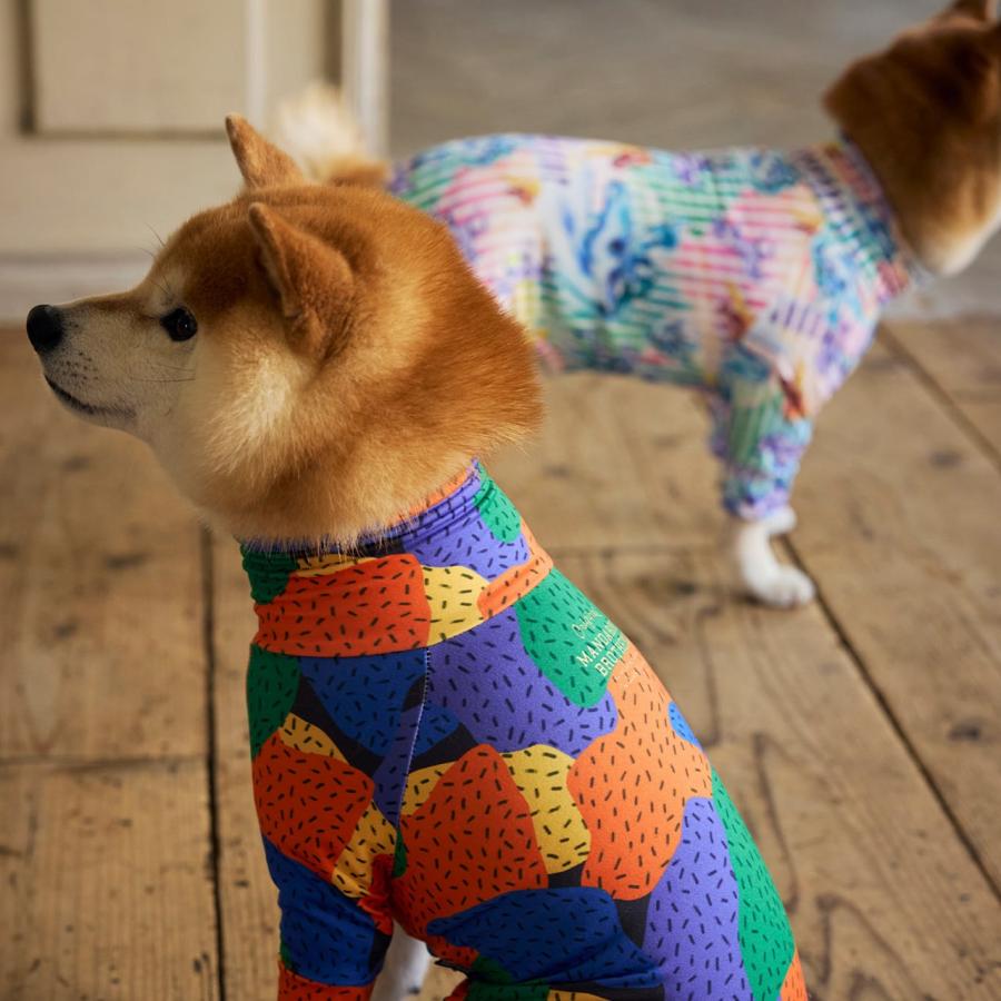 MANDARINE BROTHERS 犬 服 スキンタイトスーツマルチプリント ドッグ