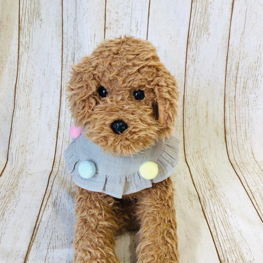 犬 ぽんぽん フリル スタイ 韓国風 つけ襟 バンダナ ケープ ビブ 付け
