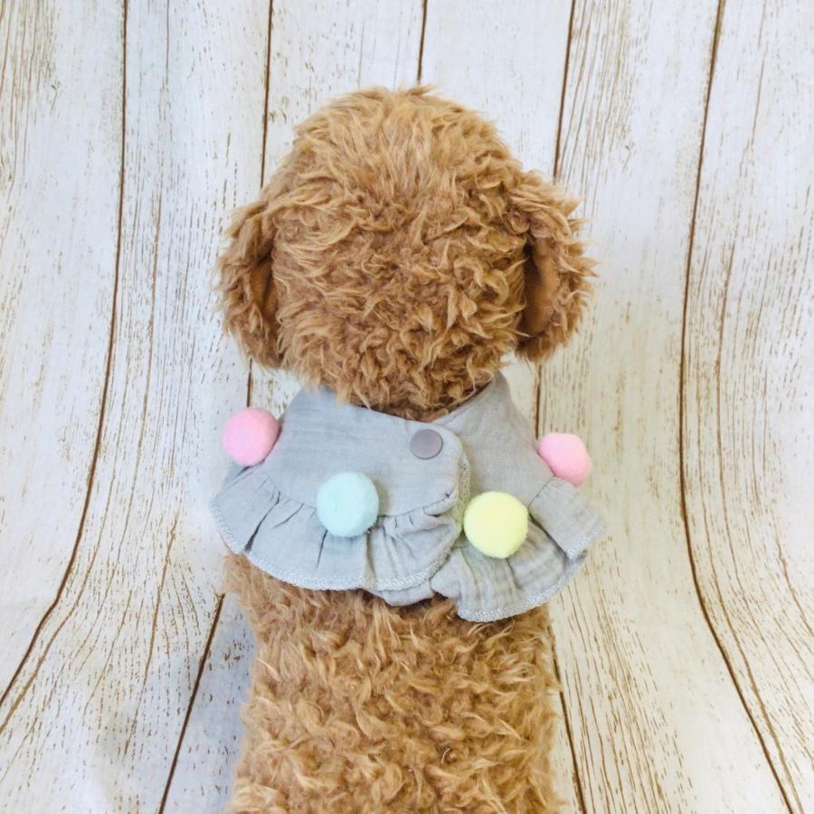 犬 ぽんぽん フリル スタイ 韓国風 つけ襟 バンダナ ケープ ビブ 付け