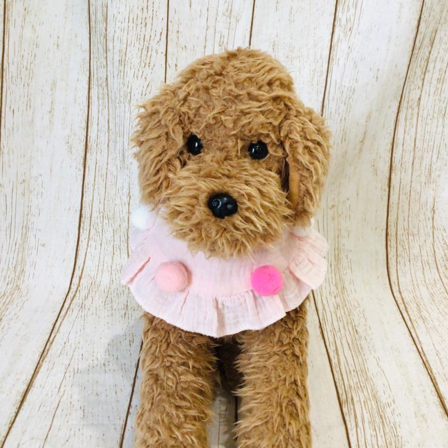犬 ぽんぽん フリル スタイ 韓国風 つけ襟 バンダナ ケープ ビブ 付け