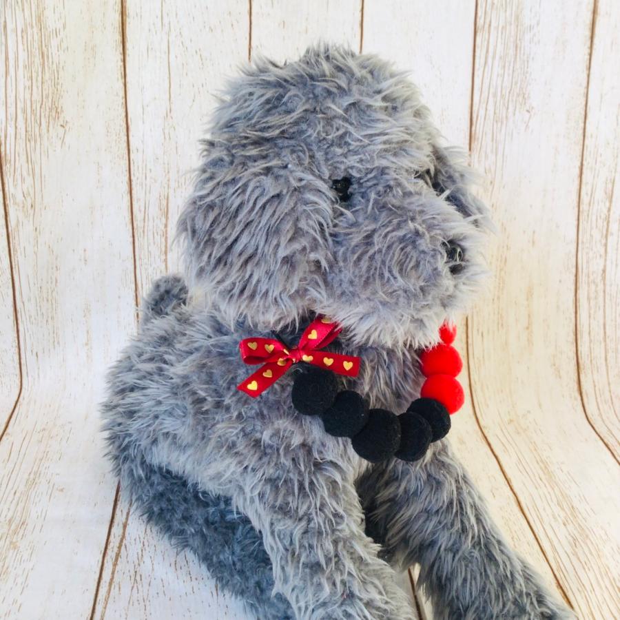 犬 猫 ハート チョーカー バレンタイン ハンドメイド ボールネックレス