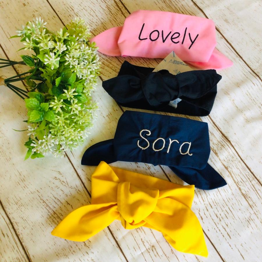 犬 名前入り ネッククーラー ハンドメイド 刺繍 クールバンダナ うちの