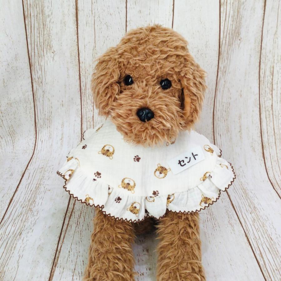 犬 服 ハンドメイド 名前入り 韓国風 刺繍 つけ襟 バンダナ スタイ 