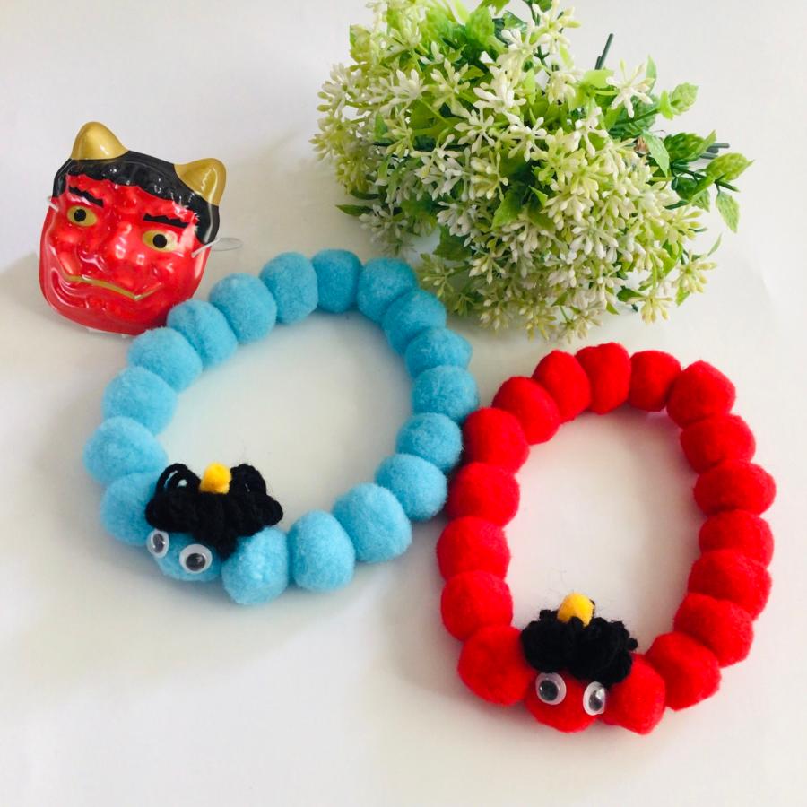 セール 犬 猫 服 節分 赤鬼 青鬼 豆まき ハンドメイド ボンボン