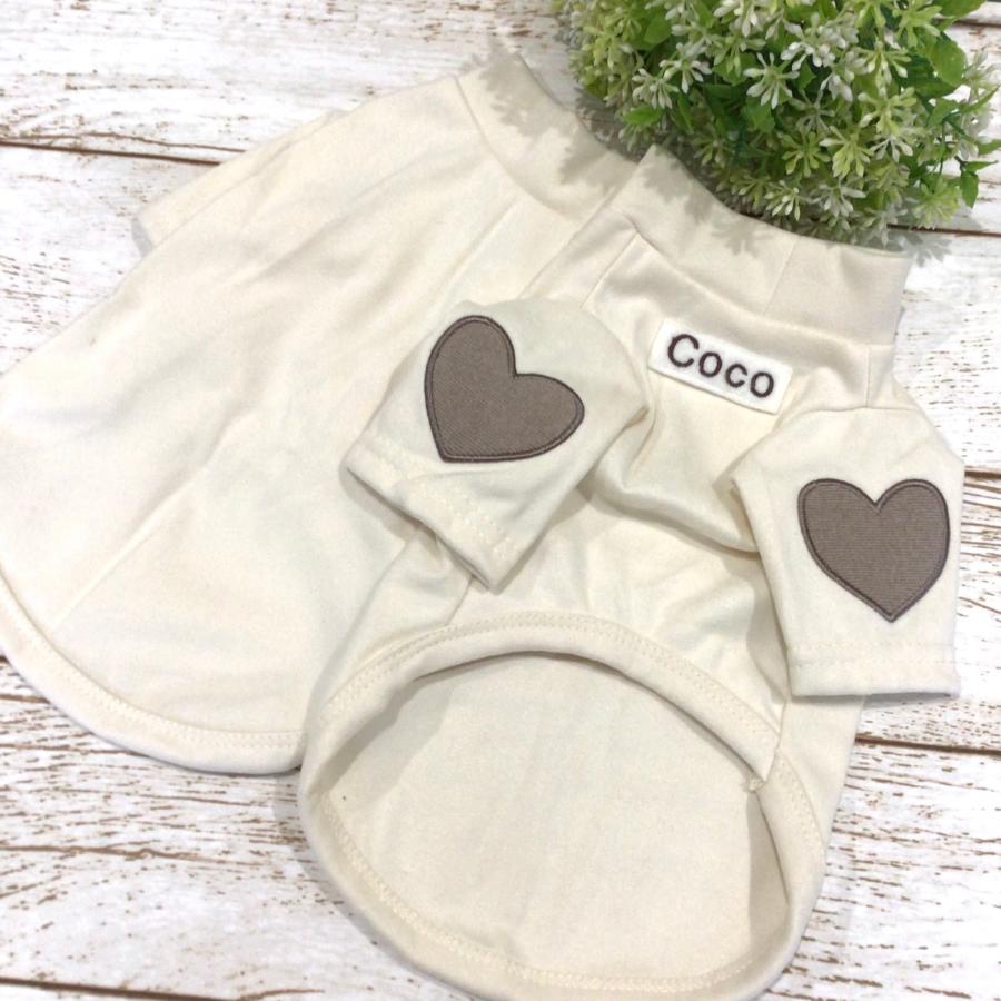 犬 服 ハンドメイド 名前入り 刺繍 Tシャツ ハイネック 名入れ ネーム