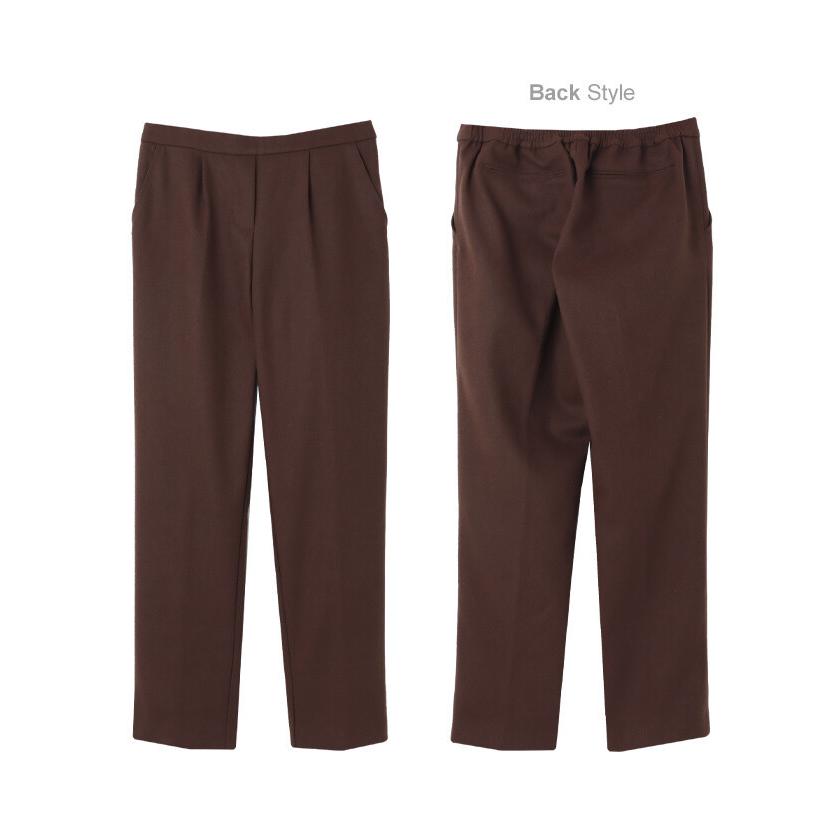 暖かフェイクウールテーパードパンツ レディース ウエストゴム ロングパンツ 秋冬 全5色 Sml シンプル オフィス カジュアル きれいめ カジュアルクロージング With 通販 Yahoo ショッピング