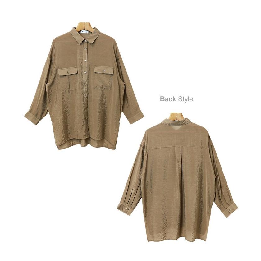 オーバーサイズ長袖シアーシャツ レディース ブラウス シースルー 羽織り アイボリー ブラック ラベンダーグレー ベージュ ダークベージュ Mサイズ カジュアルクロージング With 通販 Yahoo ショッピング