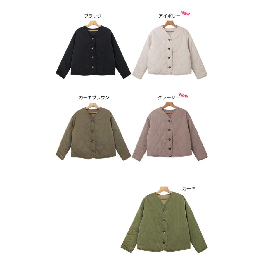 ノーカラーウェーブキルティングジャケット レディース キルトジャケット ミリタリー ポケット付き 秋冬春 カジュアル きれいめ カジュアルクロージング With 通販 Yahoo ショッピング