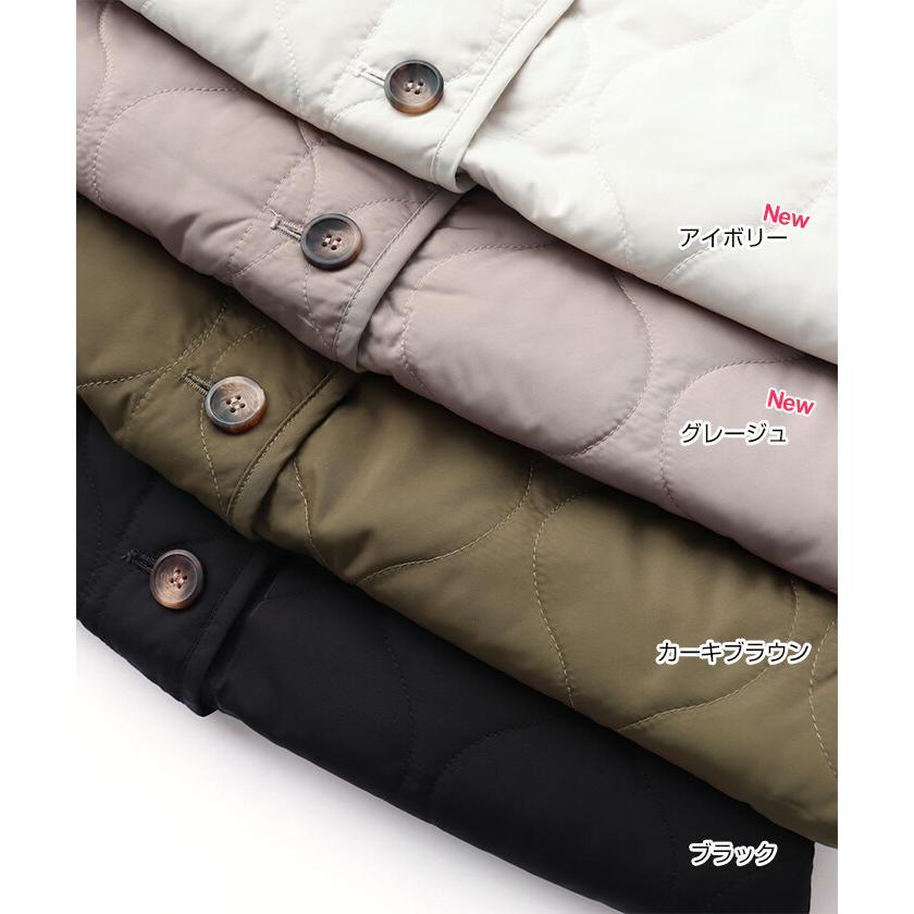 ノーカラーウェーブキルティングジャケット レディース キルトジャケット ミリタリー ポケット付き 秋冬春 カジュアル きれいめ カジュアルクロージング With 通販 Yahoo ショッピング