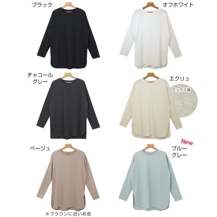Tシャツ USAコットン長袖Tシャツ レディース クルーネック