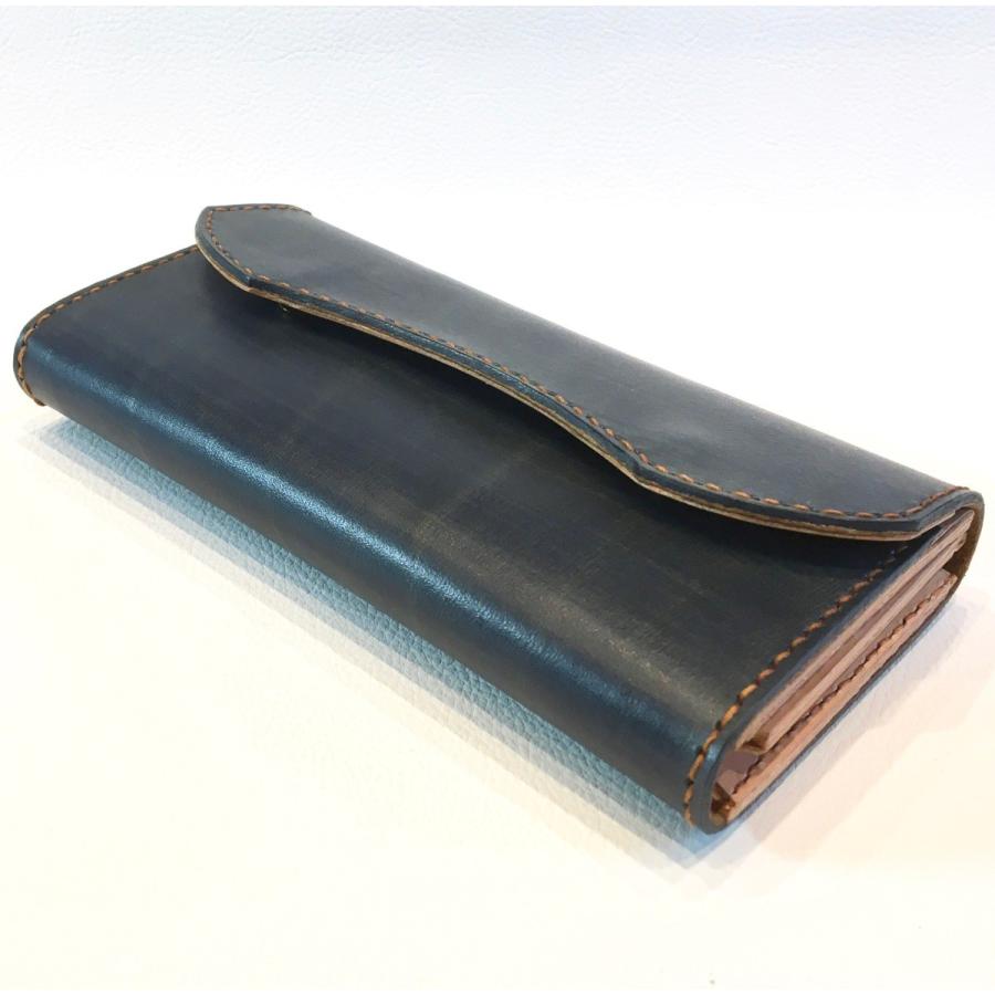 本革製ロング・ウォレット（ネイビー） | 