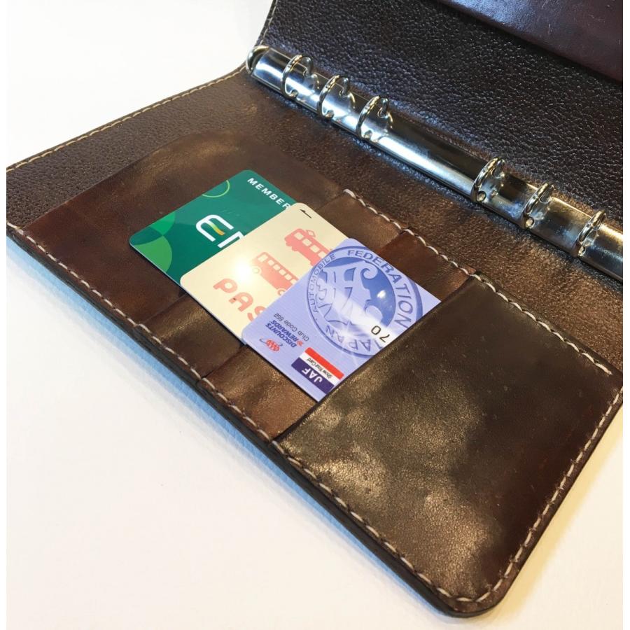 本革製システム手帳（カービング／焦茶） : WIZARD LEATHER - 通販