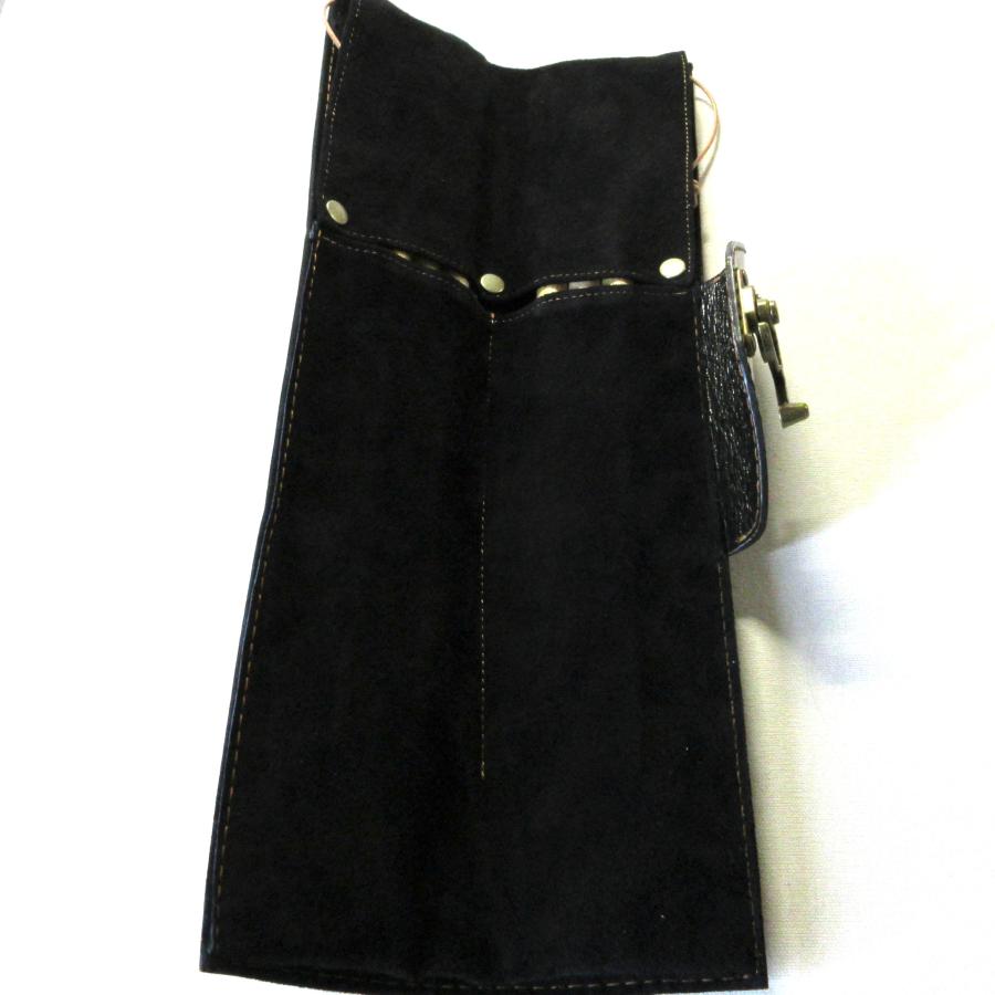 本革製スティック・ケース（カービング／黒革） : WIZARD LEATHER