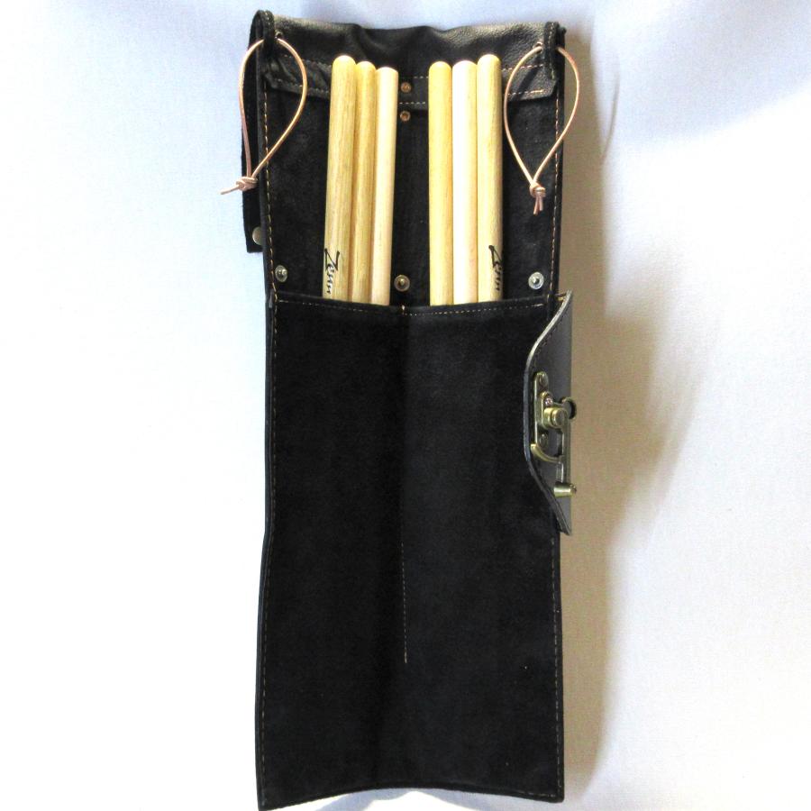 本革製スティック・ケース（カービング／黒革） : WIZARD LEATHER