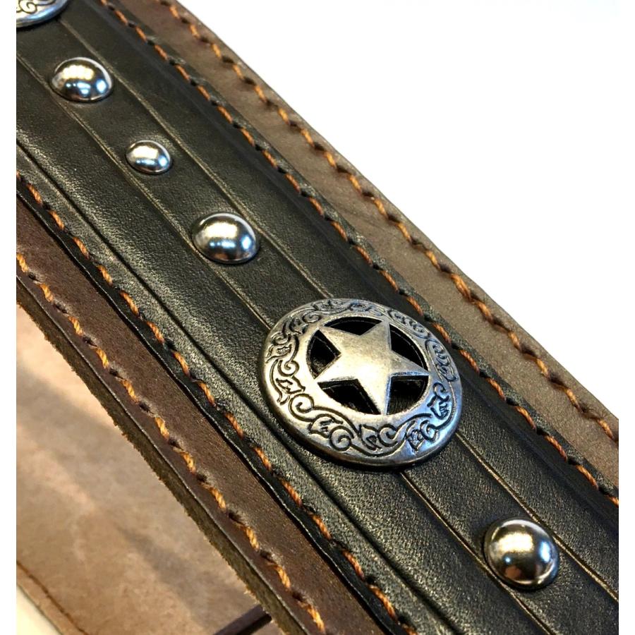 ギターストラップ　本革3mm厚　117〜130cmウエスタンバックル ギターストラップ 本革3mm厚 ウエスタンバックル 117〜130cm シルバー