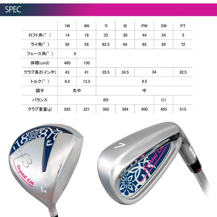リンクス LYNX クリスタルキャット ef3 ハーフセット レディースクラブセット 7本 キャディバッグ リンクス LYNX クリスタルキャット ef3 ハーフセット レディースクラブセット 7本 キャディバッグ