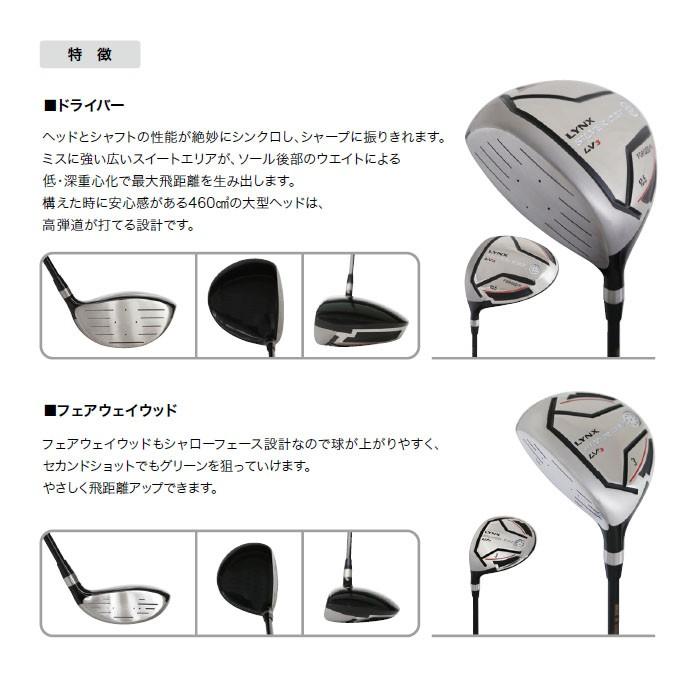 【美品 】  LYNX メンズ左利き用 SILVER CAT 楽天市場】[公式] Lynx リンクス ゴルフ SILVER CAT RV-F 1W/3W