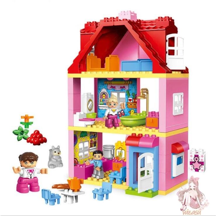 ブロック おもちゃ レゴ交換品 デュプロ 交換 プレイハウス 女の子 ピンクのおうち おうちごっこ クリスマスプレゼント Wizasu 通販 Yahoo ショッピング