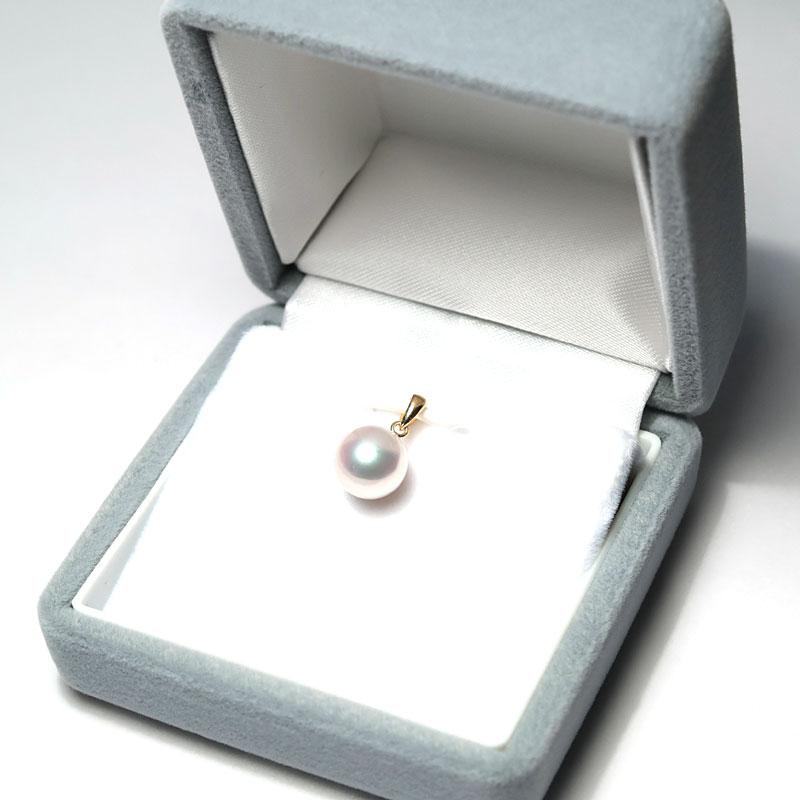 ペンダントヘッド K18パールペンダント アコヤ真珠直径約8.7mm ピンク