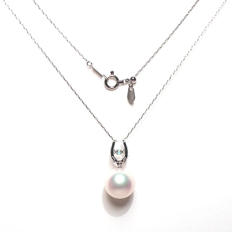 淡水真珠　パール　トルマリン　ネックレス パールネックレス 淡水パール 本真珠 トルマリン シルバー 大玉 ケース