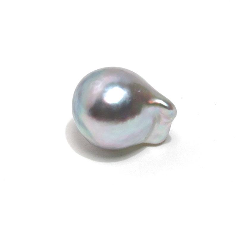 あこや真珠バロック形ルース1珠 約11.7mm×9.3mm×9.2mm 自然の形と色