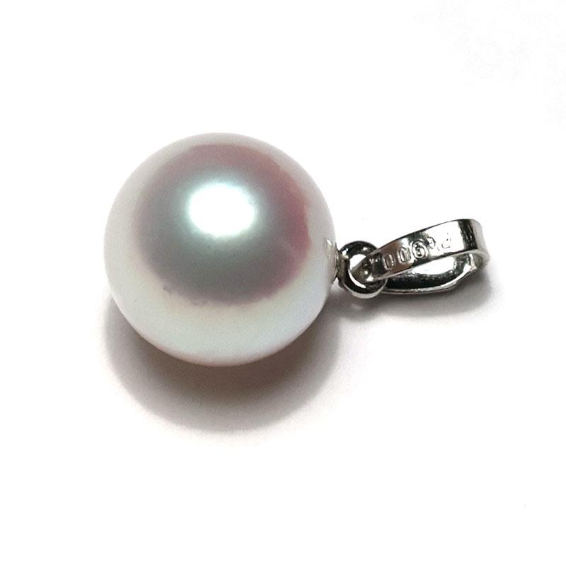 パール ペンダント PT900 パールペンダント ホワイト色 あこや真珠 幅8.7mm Pt900プラチナ