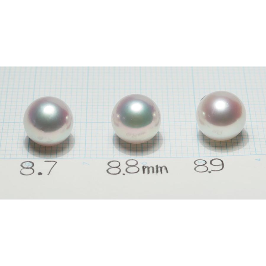 ペンダント Pt900パールペンダント アコヤ真珠直径約8.7mm or 8.8mm or 8.9mm ピンク色を帯びたホワイト色 シンプルが良いきれいなパール ペンダントのみの画像