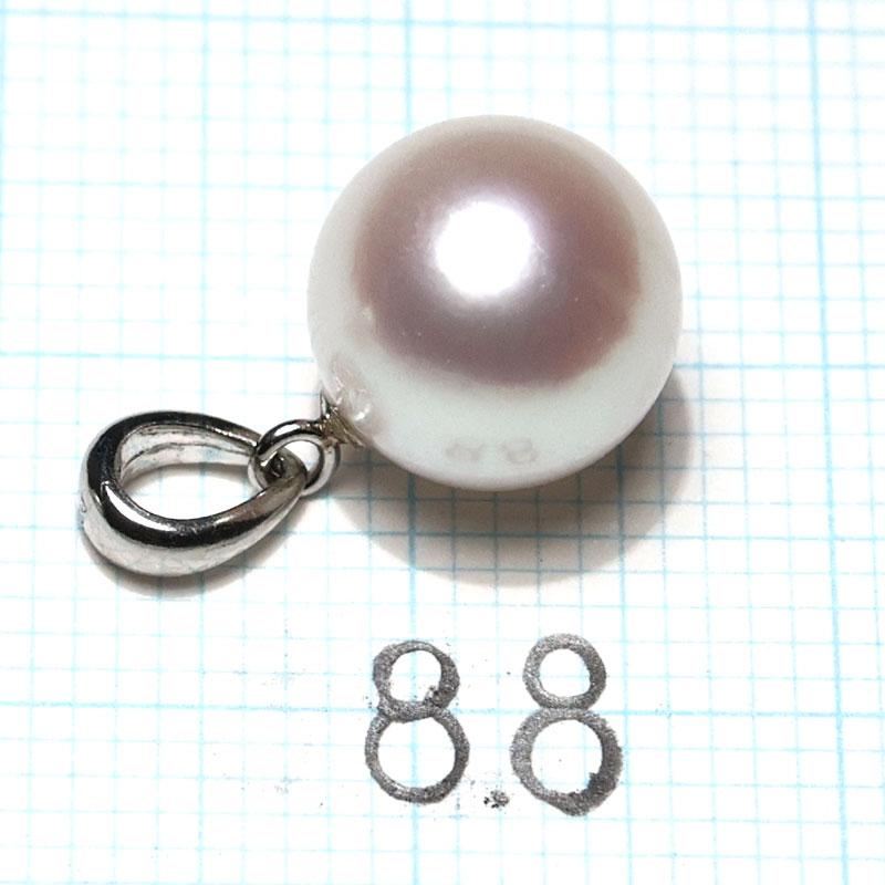 ペンダントヘッド Pt900パールペンダント アコヤ真珠直径約8.8mm or