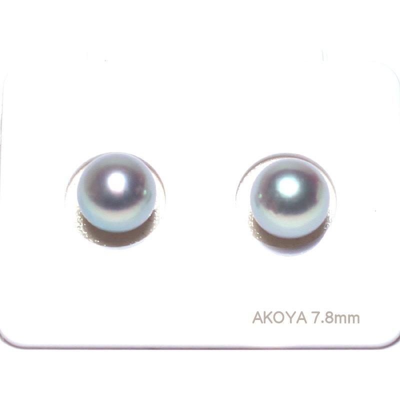 あこや貝真珠 ☆ピンクブルー系☆8．9～9．0mm☆片穴
