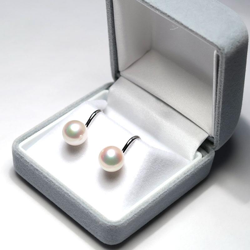 イヤリング パールイヤリング あこや真珠直径8.6mm 微調整可SILVER痛くないイヤリング 白系色 定番イヤリング ケース入りギフト包装 |  | 04