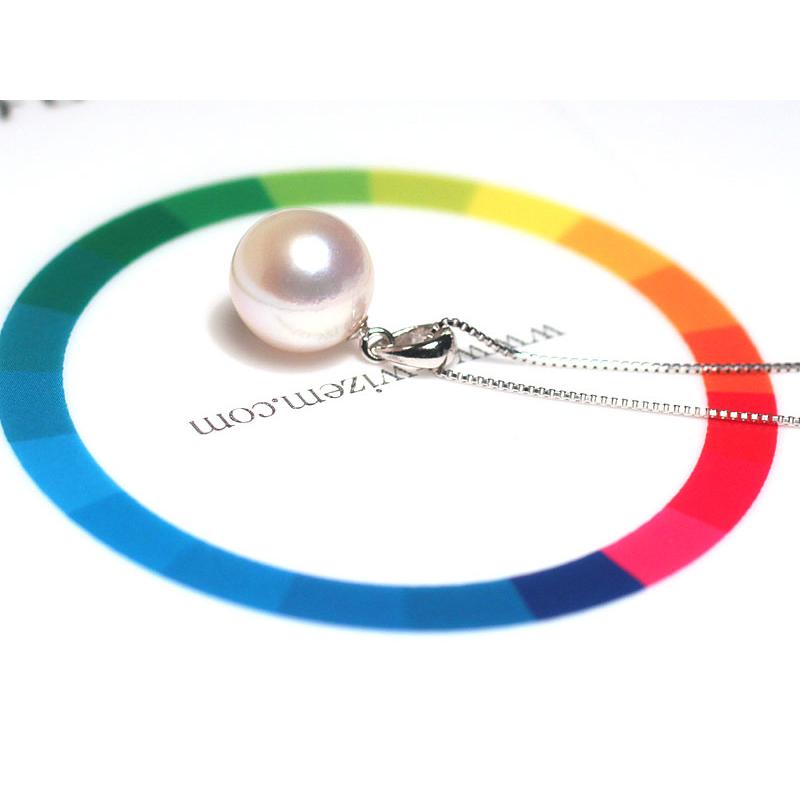 ペンダントネックレス K18WG パール アコヤ真珠直径約8.8mm ベネチアン  