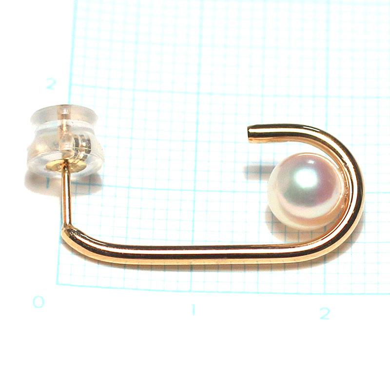 ピアス K18金イエローゴールド あこや真珠5.8mm U字形デザインピアス 真珠は月のしずく/人魚の涙とも 6月の誕生石 ケース入りギフト包装 |  | 05