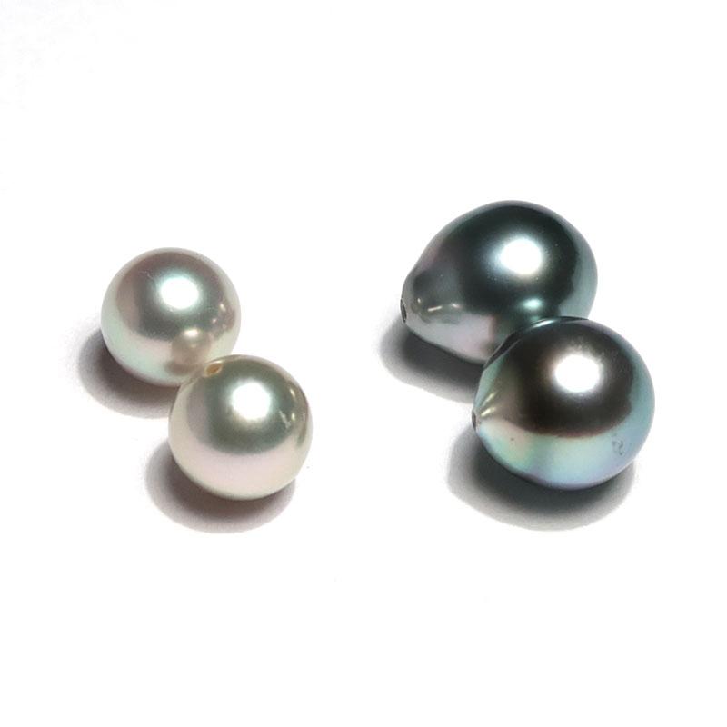 パール　ルース　南洋真珠　黒蝶ケシ　６mm グレー系 パール ルース 南洋真珠 黒蝶ケシ 6mm グレー系 変形 パール