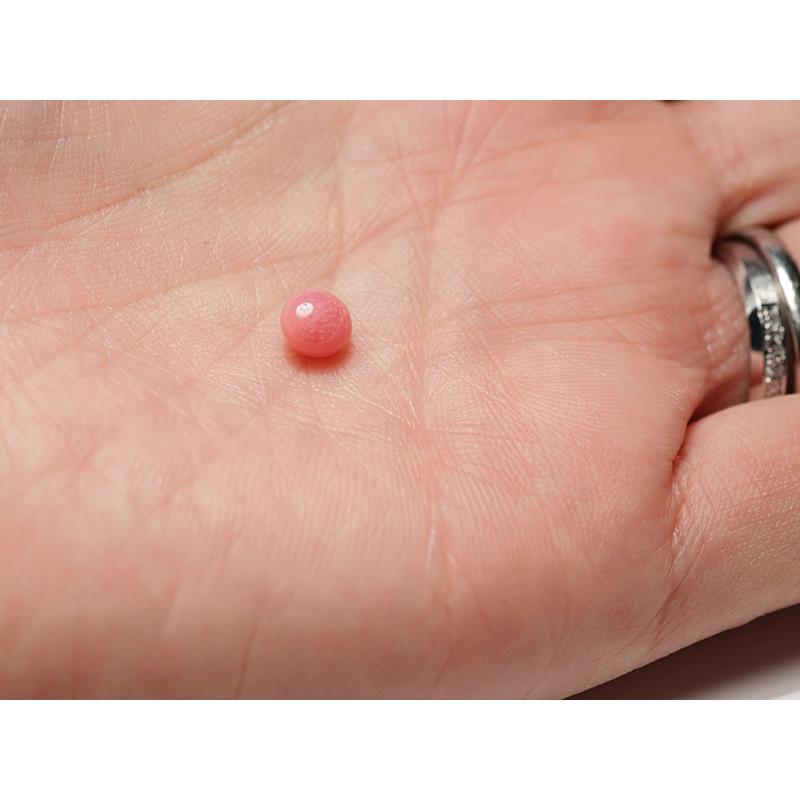 コンクパール1.100ctルース鑑別書付約6.1mm×5.4mm×4.5mm オーバル形 希少な天然真珠 整った形 ピンク色_10
