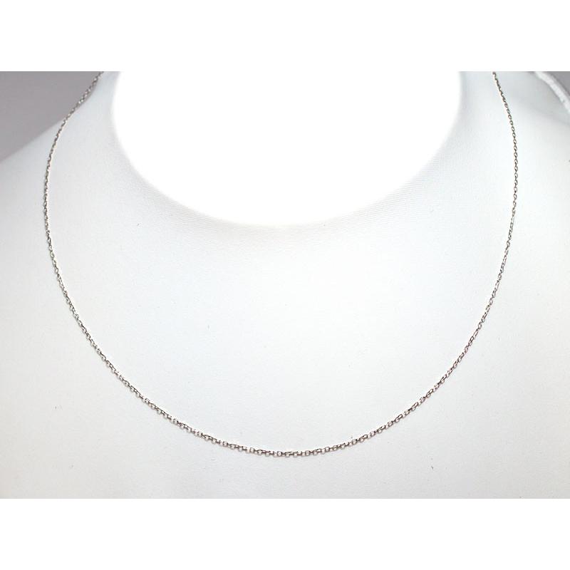 ネックレスチェーン 小豆 あずき アズキカット0.20 pt850プラチナ製45cm長さ調整できるチェーンネックレス  1.06ｇプチペンダントにあう細めキラキラチェーンの画像