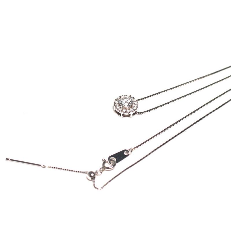 ペンダント ダイヤモンド0.668ctペンダント取り巻きがきれい中央のダイヤ0.508ct 鑑別書附属F_SI2_VERYGOOD中央宝石研究所45cm長さ調整可ピンフリーチェーン付属 |  | 04