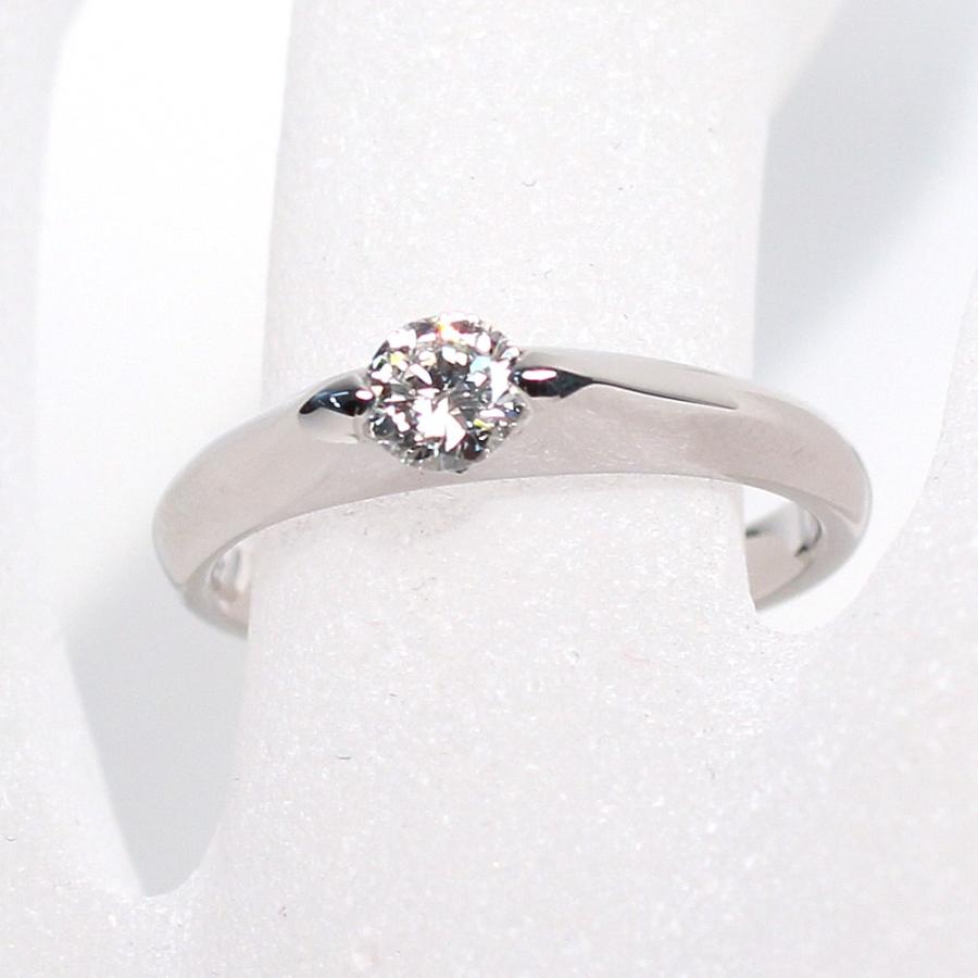 指輪 ダイヤモンドリング PT900プラチナ製 0.28ct サイズ11 宝石鑑別書