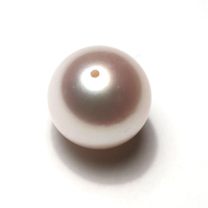 宝石ルース 真珠 花珠真珠10.0mm指輪用 珠のみ 片穴あきオーロラ花珠