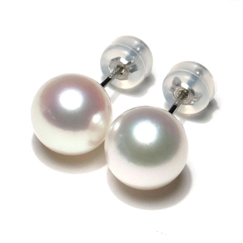 ピアス 最高品質オーロラ花珠真珠8.7mmプラチナピアス 鑑別書付属SS322975付属 ギフト包装 入学式 入園式 成人式 結婚式 大人 上品の画像