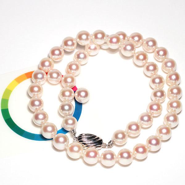 9-9.5mmオーロラ花珠パールネックレス 冠婚葬祭 9mｍピアス・イヤリング真珠科学研究書発行の鑑別書S774469パールキーパー高機能ケース入り 成人式 結婚式 |  | 08