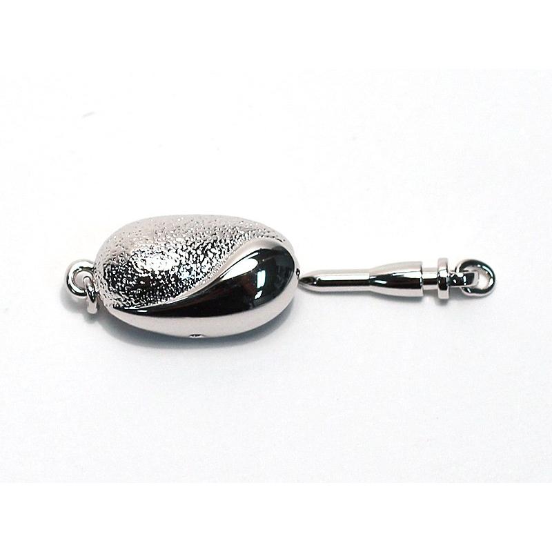 パールネックレス　真珠首飾り　シルバー留め具 留め具 クラスプ SILVER 差し込み式 パールネックレス用留め金具