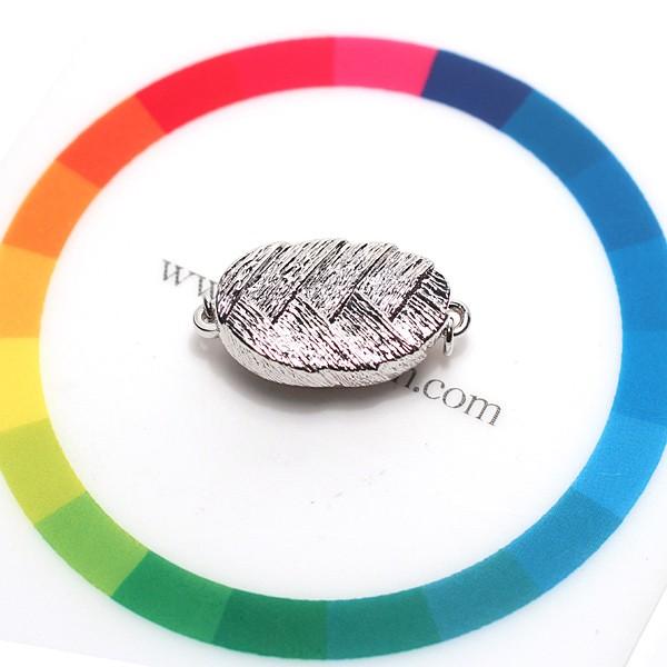 留め具 クラスプ SILVER差し込み式クラスプ Mサイズ リーフ