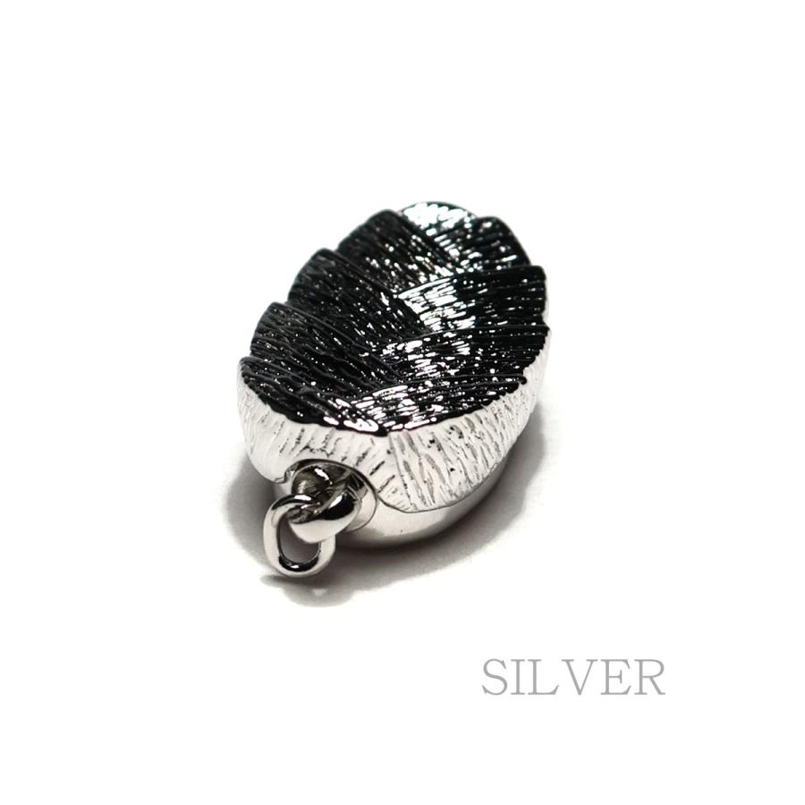 留め具 クラスプ SILVER差し込み式クラスプ Mサイズ リーフデザイン