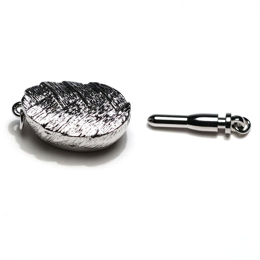 留め具 クラスプ SILVER差し込み式クラスプ Mサイズ リーフデザイン