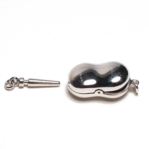 真珠 ネックレス シルバー留め具 留め具 クラスプ 両面リバーシブル Mサイズ SILVER 差し込み式