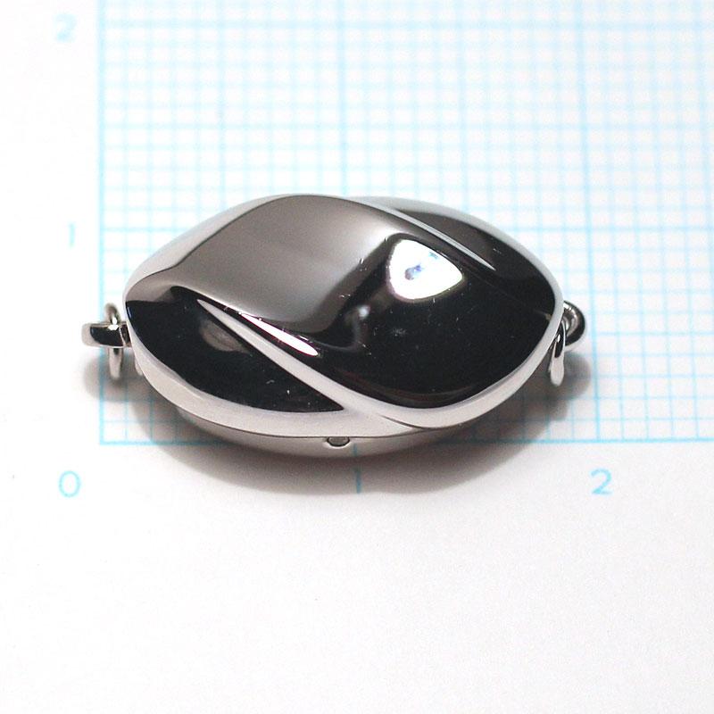 留め具 クラスプ SILVER差し込み式 Lサイズ 片面 パールネックレス用