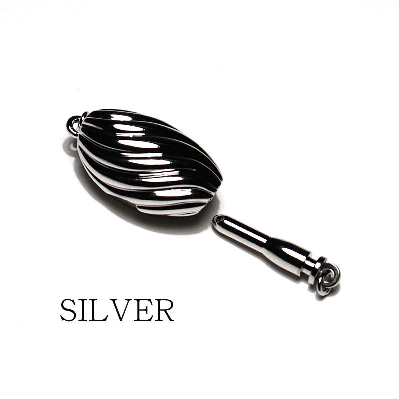 留め具 クラスプ SILVER 差し込み式 パールネックレス用留め金具